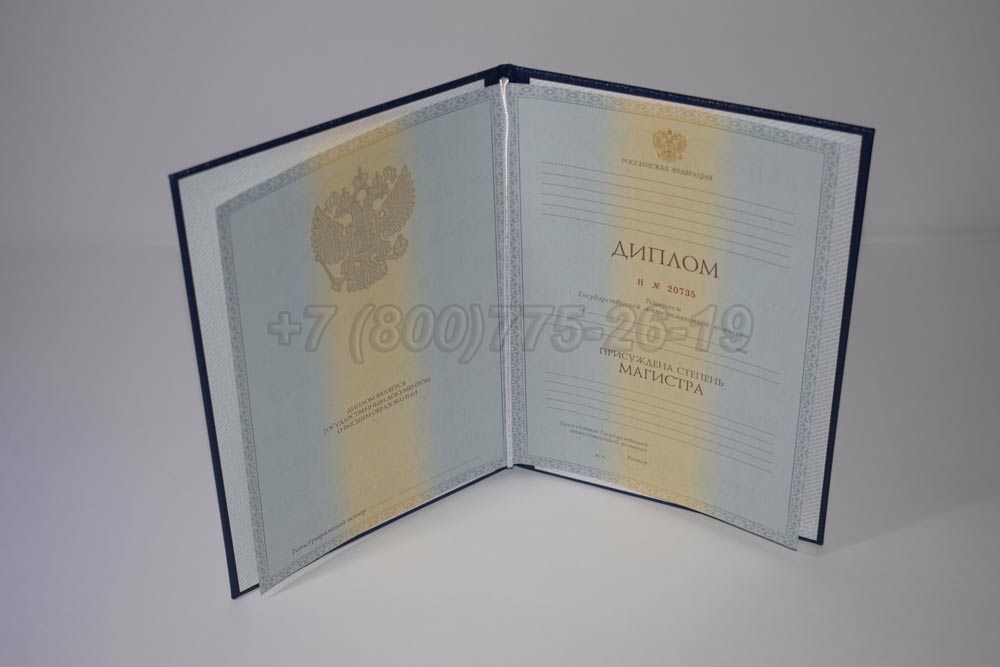 Диплом магистра Гознак 2011-2013 год выпуска г.Челябинск