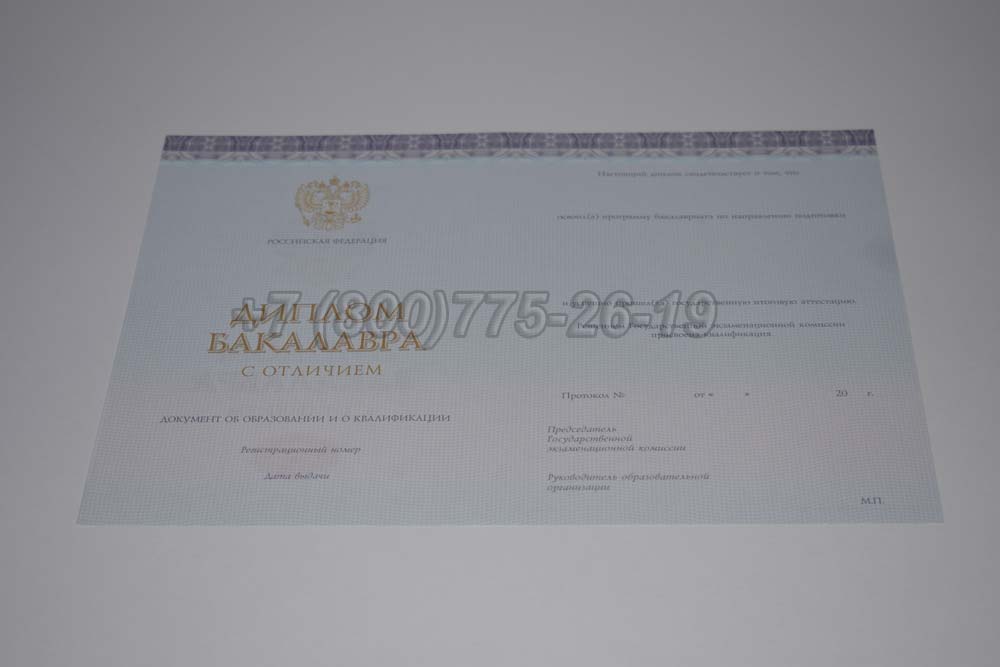 Бланк красного диплома бакалавра Гознак 2013-2025 год выпуска г.Челябинск