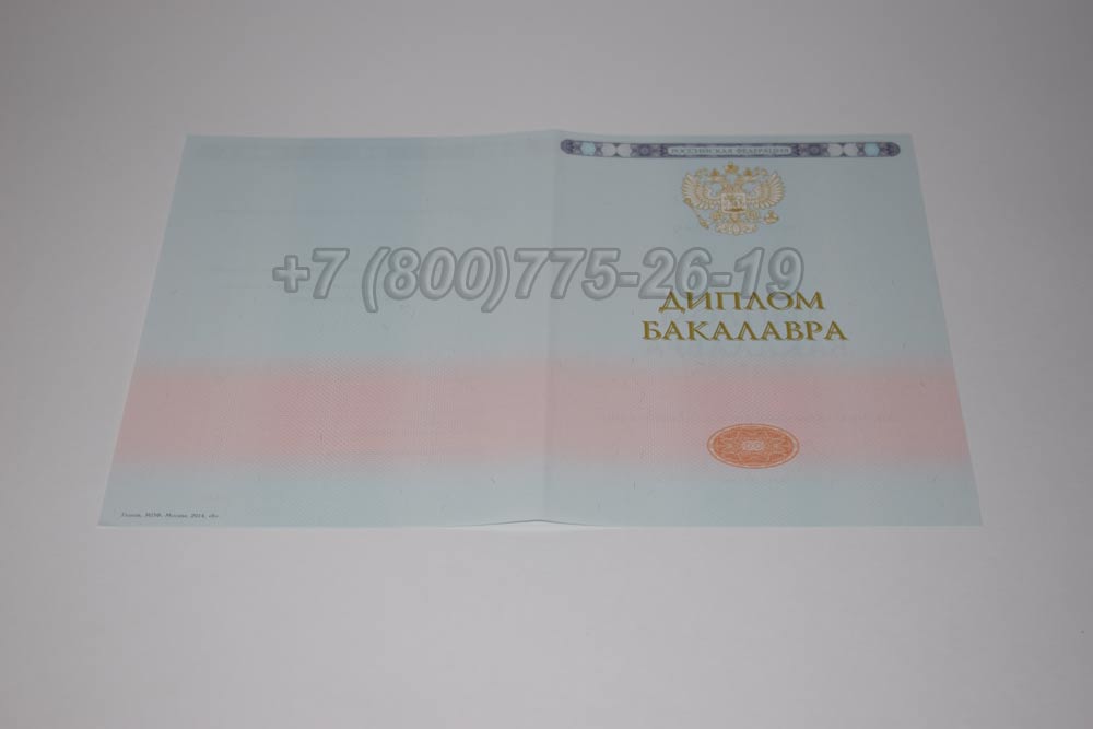 Бланк диплома бакалавра Гознак 2014-2025 год выпуска г.Челябинск