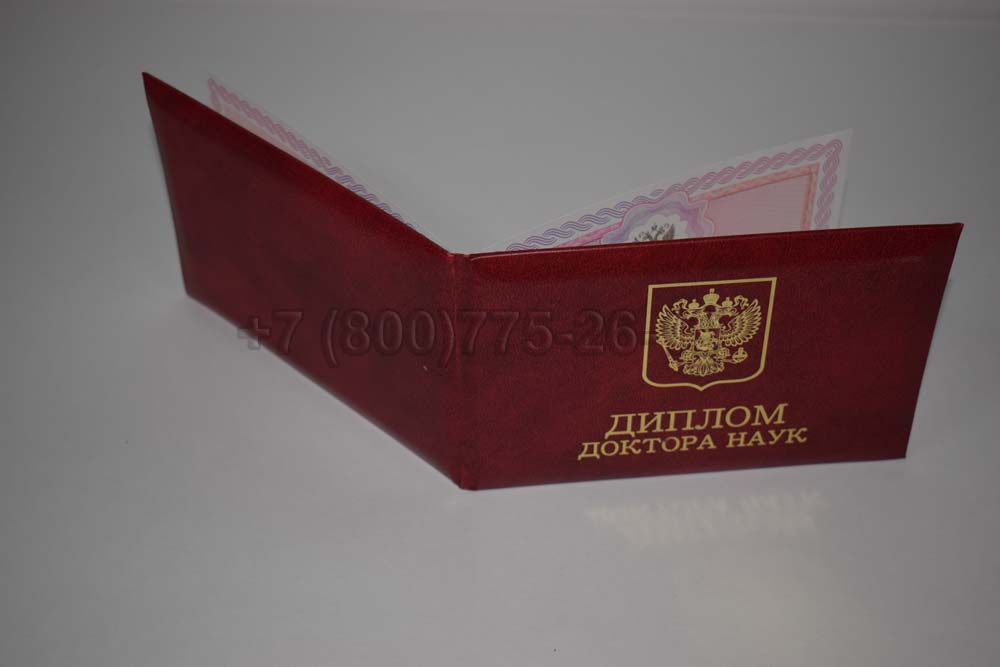 Диплом доктора наук Гознак 2013-2025 год выпуска г.Челябинск