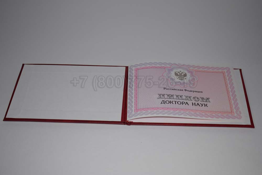 Диплом доктора наук Гознак 2013-2025 год выпуска г.Челябинск