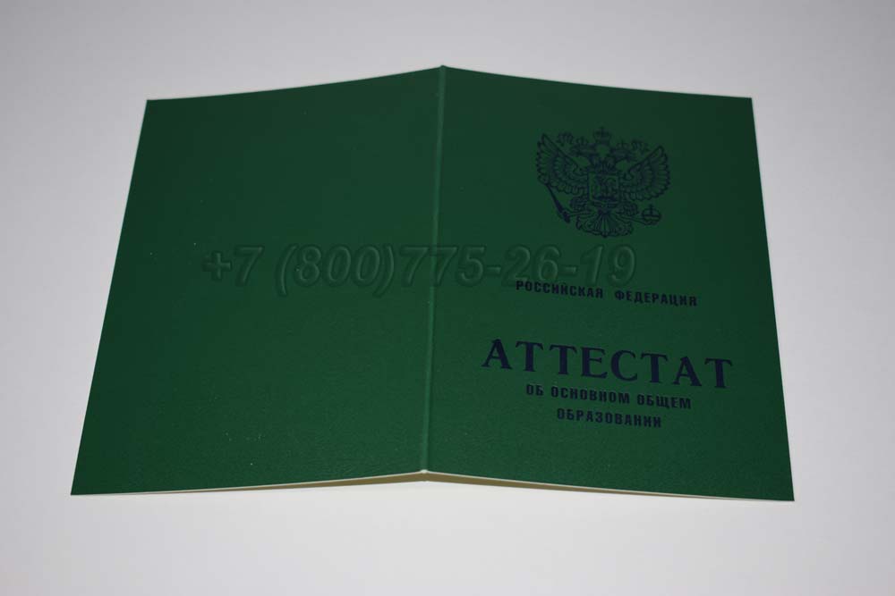Аттестат за 9 класс Гознак 1994-2009 год выпуска г.Челябинск