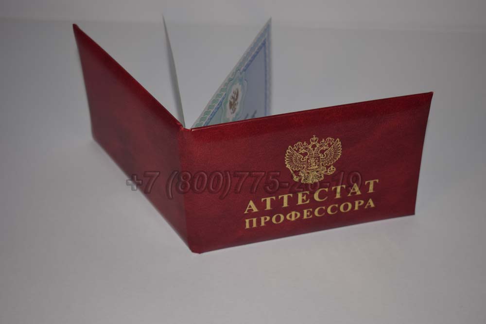 Атестат профессора Гознак 2015-2025 год выпуска г.Челябинск